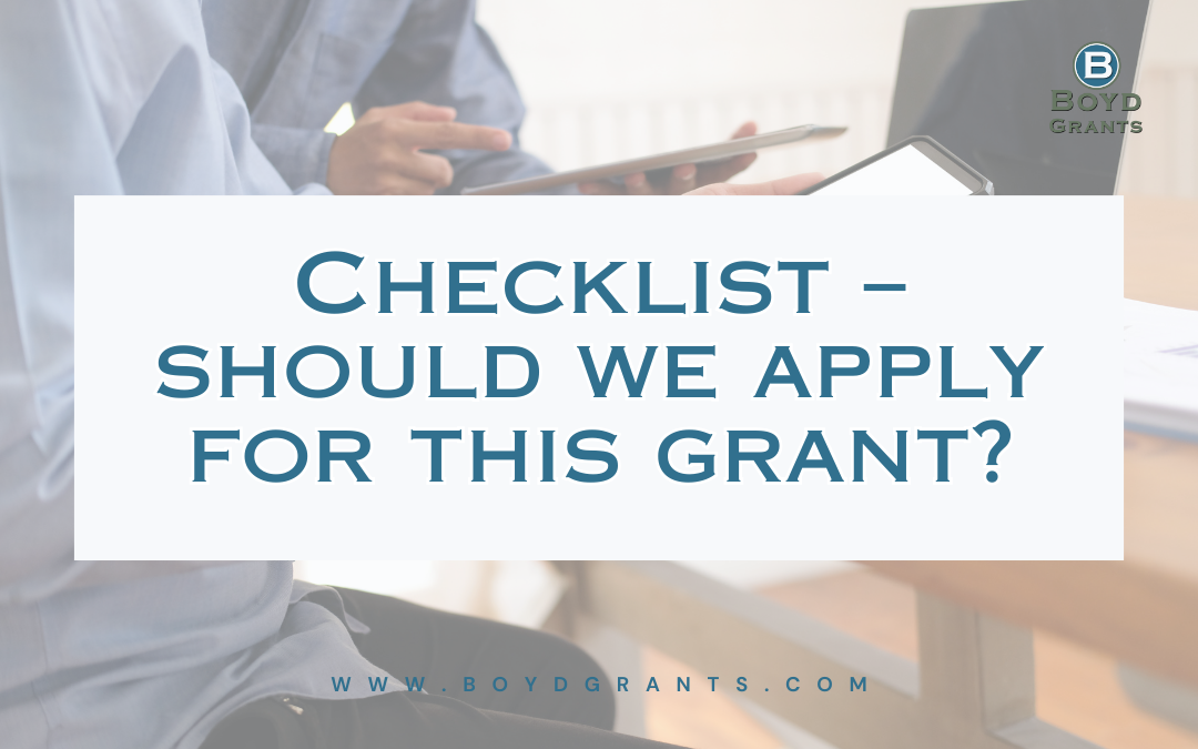 Checklist: Should we Apply for this Grant? 